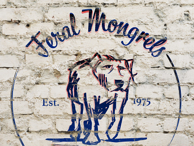 Feral Mongrels Fight Club: Brand Design boxing brand brand design dog feral identity illustration logo logo branding logotype logotype design mongrel olbap olbap design olbapdesign