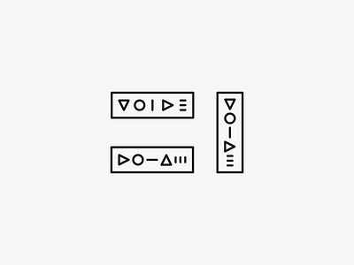 Voide clever geometric logo minimal wordmark