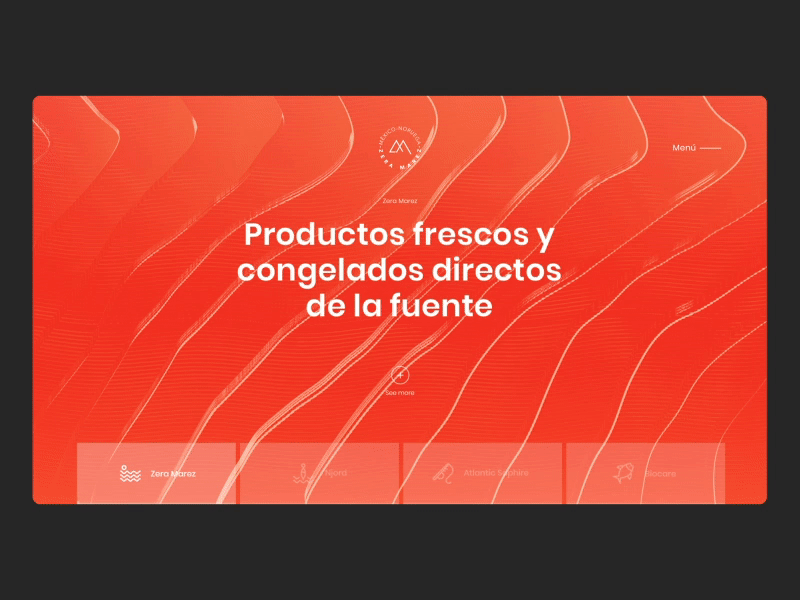 Zeramares - Slider Animation concept design gif interaction landing minimal motion promo promo site salmon slider ui ui animation ui concept ux web website