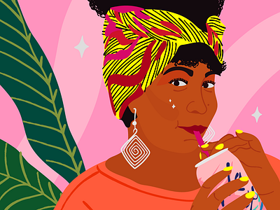 Rachel Cargle activist black black history month black lives matter cute educator illustration lacroix person pink plant portrait rachel cargle writer