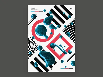 Spatters abstract clean cool poster poster a day poster art poster design print vector