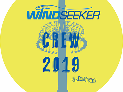 Wind Seeker adobe illustrator button design cedar point client work graphic design typography