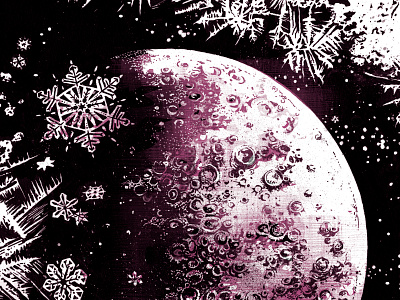 Ice Moon art book illustration ice illustration illustrations ink jules verne moon scifi snow space