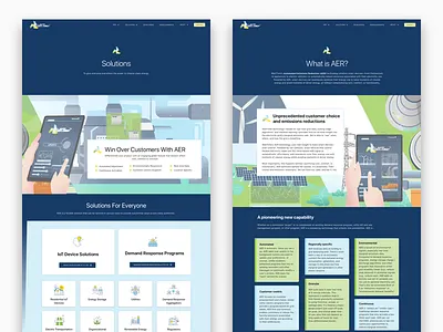 Website Design - Energy Tech branding illustration website