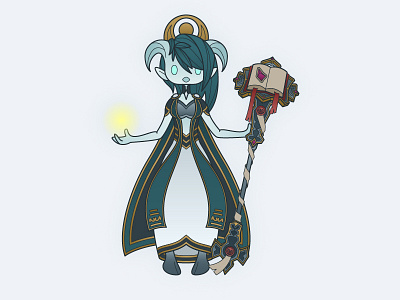 Discipline Priest alliance blizzard character discipline draenei illustration line art priest stroke vector world of warcraft wow