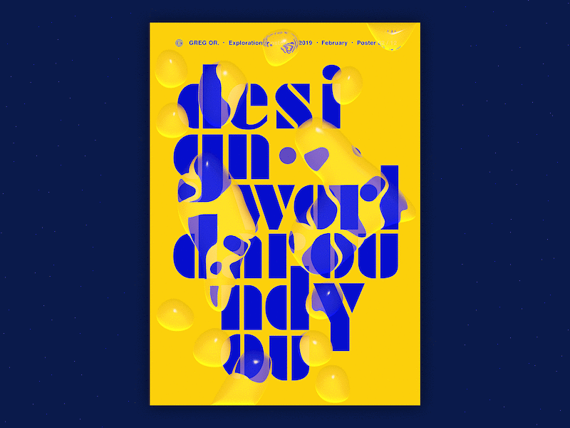 Design World Around You colorful design graphic design poster typography vector