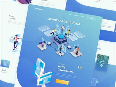 Webinar Landing Page Concept design illustration ui ux website