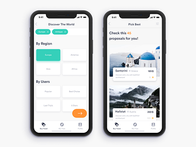 Travel app app inteface ios mobile travel app ui ux