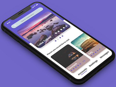 Travel App UI Concept adobe xd app app concept app inspiration design experience design inspiration interaction interface design lake tahoe madewithxd minimal prototype purple travel travel app trip app ui ui inspiration ux designer