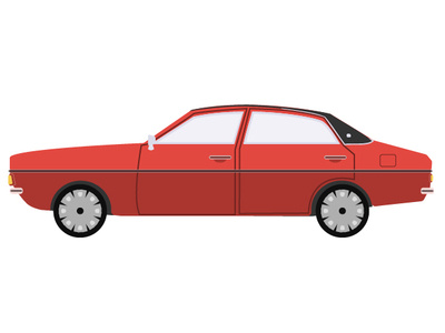 Ford Cortina flat art art car cortina design flat ford illustraor illustration retro vector