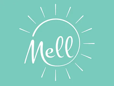Mell Apparel Logo branding clothes shop kids logo logomark sun