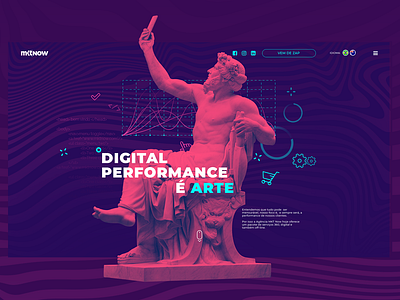 Digital Agency Website agency design digital agency marketing agency pink purple statue ui ux design uidesign vapor wave waves website website concept website design