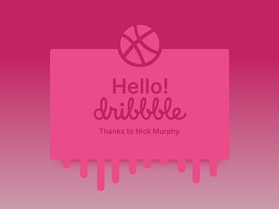 Hello Dribbble! colors hello dribbble