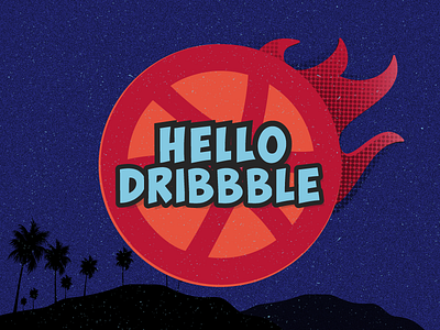 First Shot design dribbble first shot illustration retro