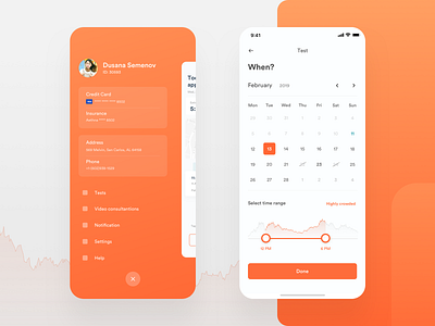 Sidebar and Order filter UI calender ui filter filter ui flat ui gradient ui iphone x minimal app order filter range selector range ui search filter sidebar ui time range