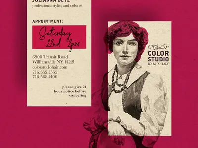 Color Studio Hair Salon Business Card brand concept brand identity branding branding design business card business card design concept design design process logo logo design vector