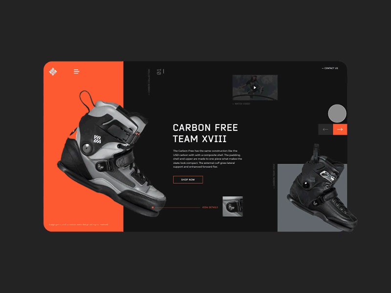 USD Skates Concept adobe xd aggressive animation design interaction madewithadobexd ui ux web webdesign