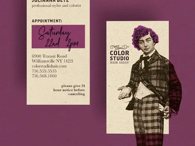 Color Studio Hair Salon Business Card brand concept brand identity branding branding design business card design concept design design process logo logo design vector