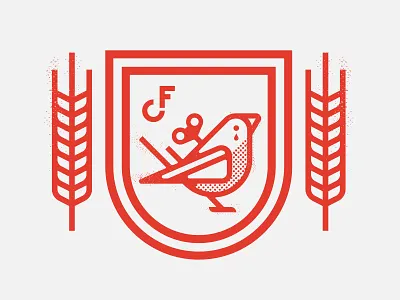 Crimson Finch branding design illustration logo vector