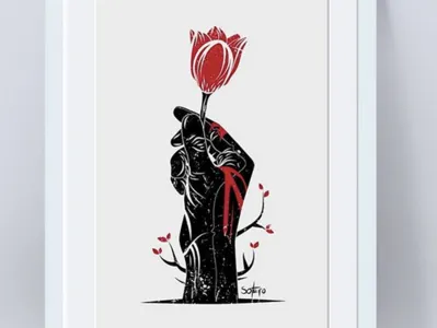 Everything passes, Everything changes... #bobdylanquotes editorial flower illustration illustrator ilustrador tulipa