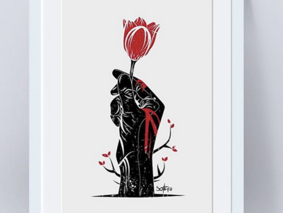 Everything passes, Everything changes... #bobdylanquotes editorial flower illustration illustrator ilustrador tulipa