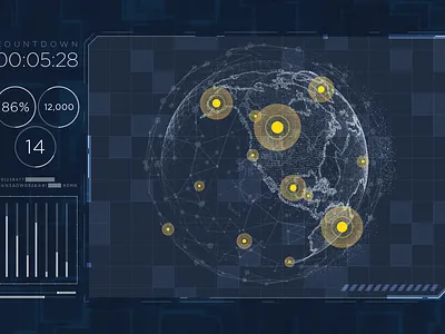Daily UI - 029 Map countdown dailyui dailyui 029 design element graphic grid gui high tech hightech hud maps tech ui world
