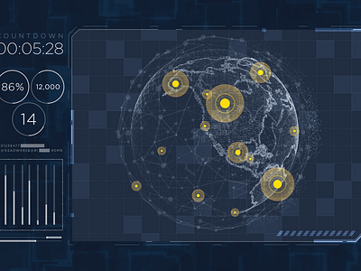 Daily UI - 029 Map countdown dailyui dailyui 029 design element graphic grid gui high tech hightech hud maps tech ui world