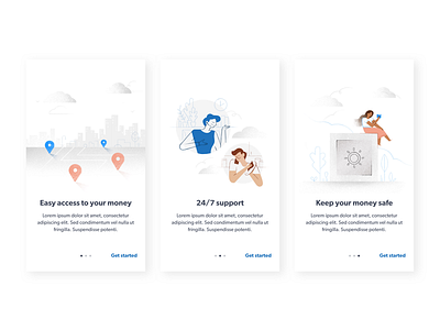 Onboarding exploration design illustration people ui ux