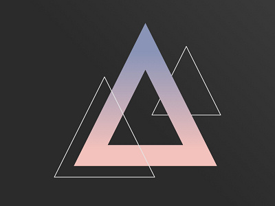 Triangle design gradient line triangle