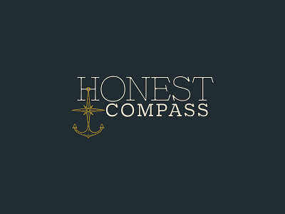 Honest Compass Logo brand branding design graphic design graphics illustration illustrator logo logo design logos vector