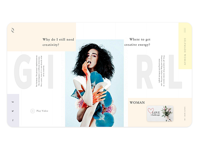 Girl design icon illustration typography ui ux vector web website веб дизайн дииллюстрация мода