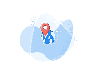 blog Illustration #01 blog design gps illustration location vector web