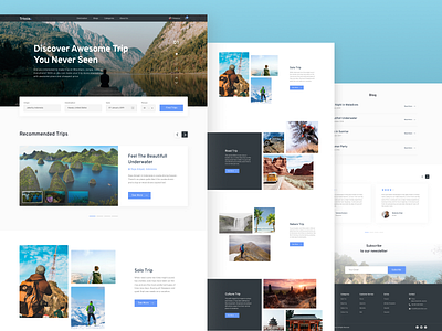 Trissia - Trip Website booking clean debut plan travel trip tripplaner uidesign ux vacation web web deisgn website