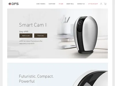 IP Camera | Smart Cam branding camera app design landing page landing page concept logo product branding typography ui ui ux design ux web desgin
