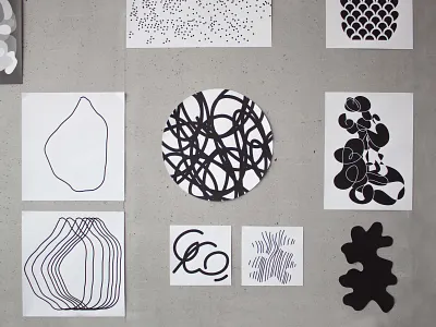 jungle abstract art design flat geometic illustration nature simple vector