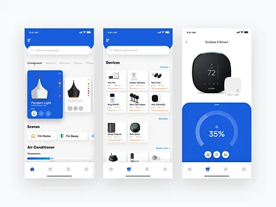 Smart Home app clean design ios iphone smart home smart life typography ui ux vector white
