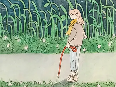 Spring is coming... art illustration sketch sketchbook spring walking watercolor