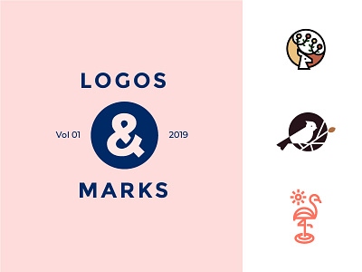 Logofolio Vol. 01 - 2019 animal logo animals bird logo birds branding clever logo identity logo logofolio logos logotype typography wordmark