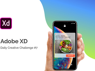 Food App Notification animation app interaction animation ui ux xd xddailychallenge