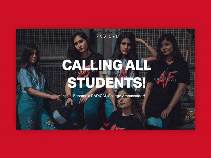 Radical Ambassadors apparel clothes design ecommerce girls identity pakistan ui web