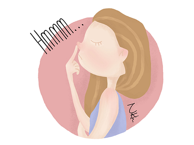 Pensive girl book illustration character character art creative design fashion gigital art hero illustration illustrator kids illustration