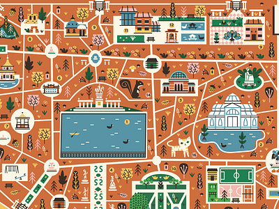 El retiro illustration map