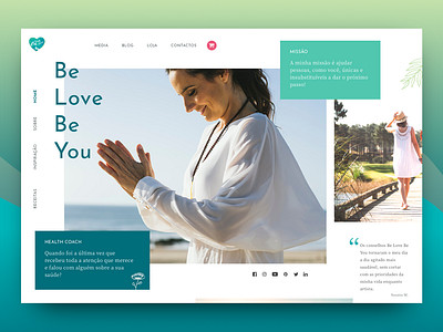 Be Love Be You — Blog Concept landing page mockup sketch ui design