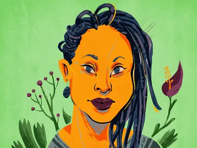 Elida Almeida cabo verde illustration musicians portrait portrait illustration