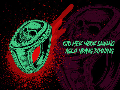 skull ring apparel design artwork dark design illustration merch skeleton skull tees tshirt