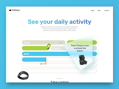 Fitpuli web clean flat landing page web