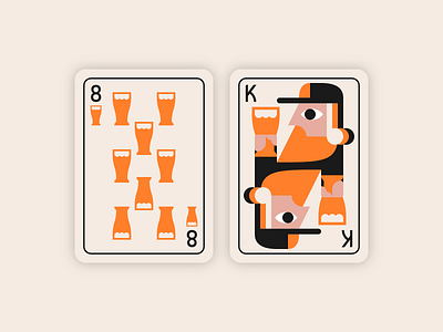 Lifelimitsart 042 / Beer cards app beer card clean concept dailyui design flat game idea illustration man material minimal minimalism mobile simple ui ux vector