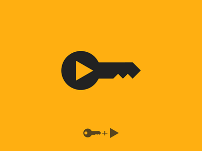 Key + Media Logo Concept clean color key logo logoype media neat