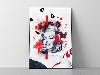 Deconstructed Marilyn Collage Poster abstract art collage contemporary design digital 2d digital art dribbble effects freestyle marilyn marilyn monroe modern monroe photoshop poster