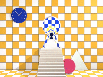 Labyrinth 3d animation cinema 4d grid labyrint square